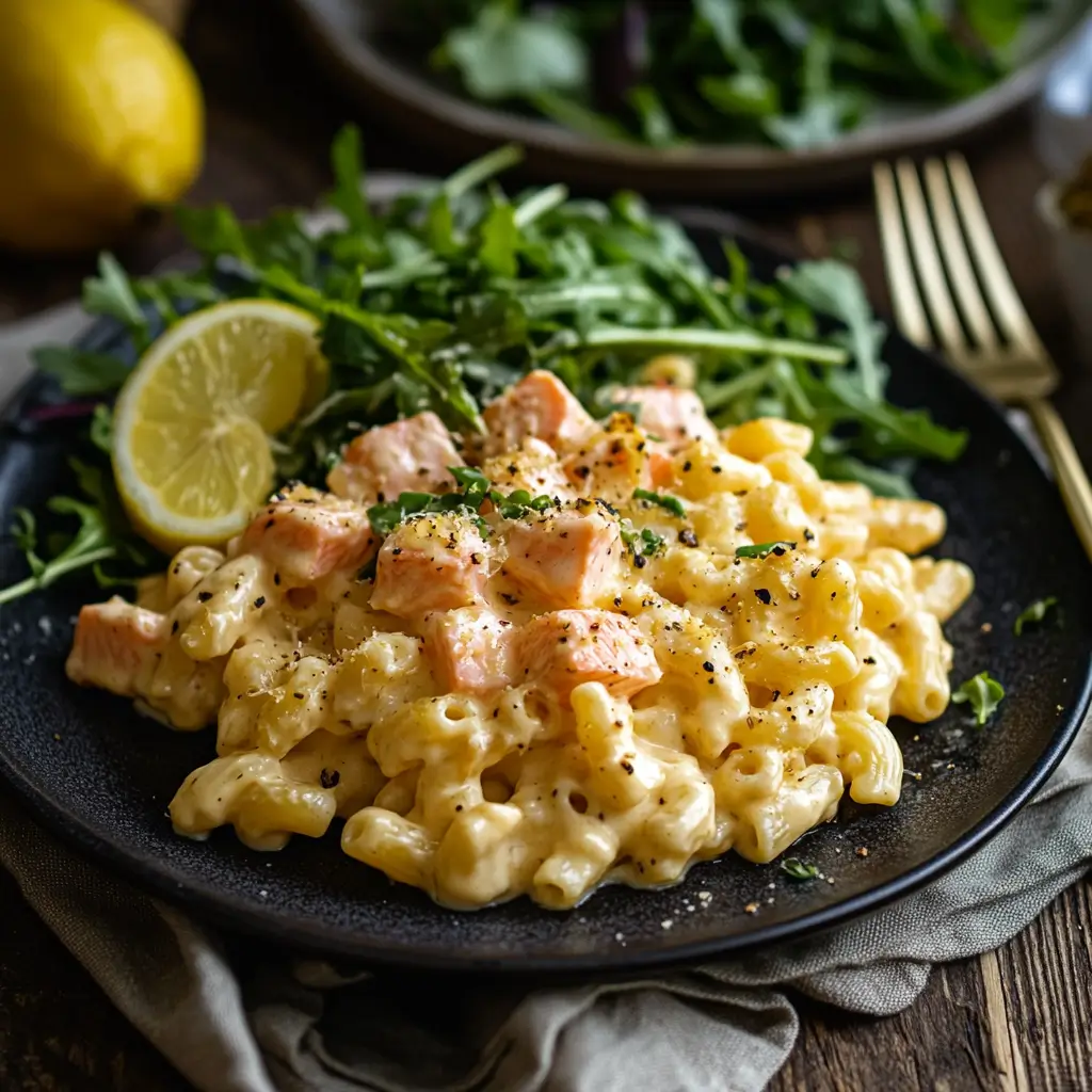 salmon mac and cheese