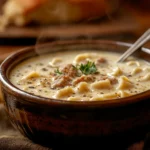 creamy parmesan italian sausage ditalini soup