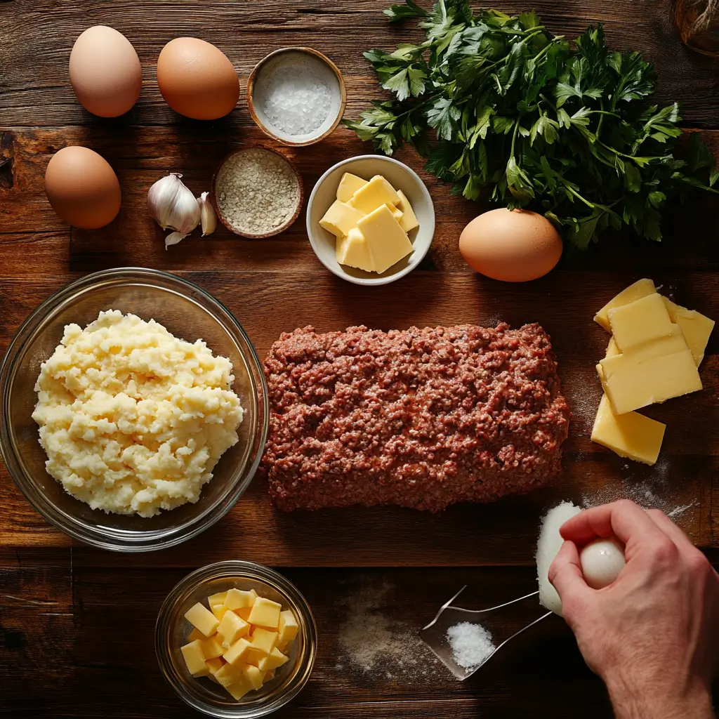 cowboy meatloaf and potato casserole