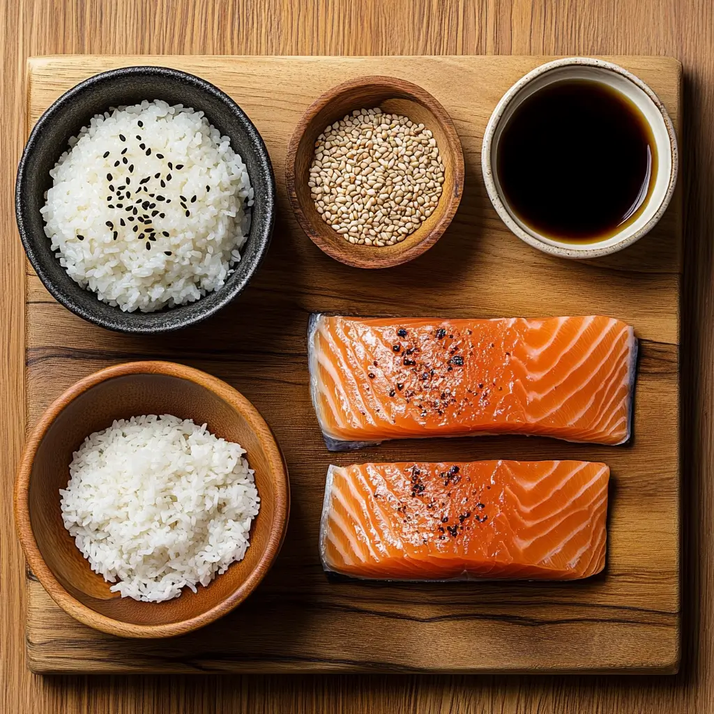 salmon rice balls