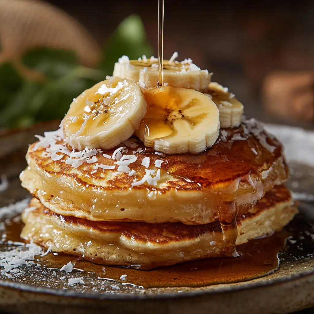 coconut banana pancakes