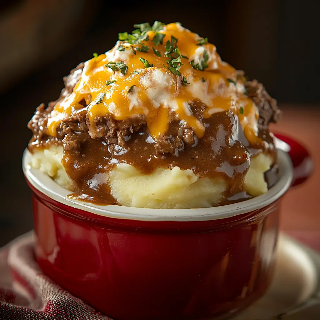 hot beef sundae