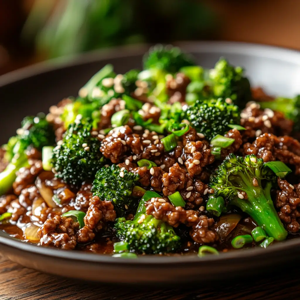 ground beef and broccoli stir fry