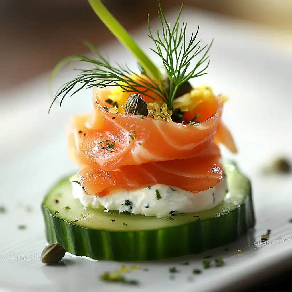 smoked salmon cucumber bites
