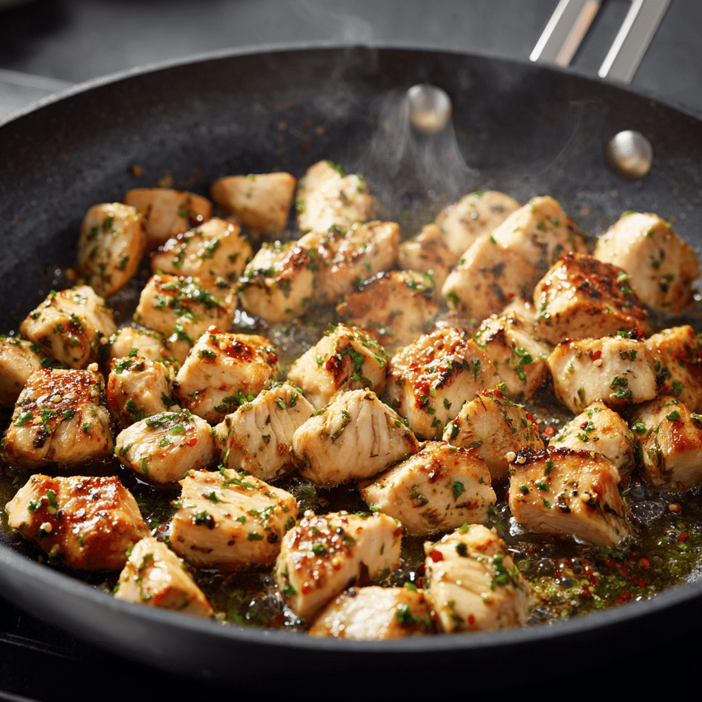 Chicken cooking for Creamy Chicken Halloumi and Chorizo Pasta